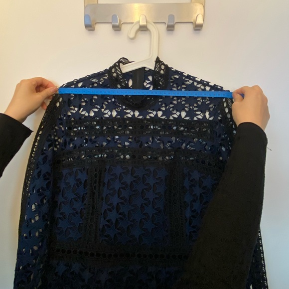 Self-Portrait Stars Navy and Black Dress - Picture 5 of 8